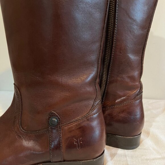 Frye Melissa Button Boots Cognac Size 6 - Picture 4 of 11